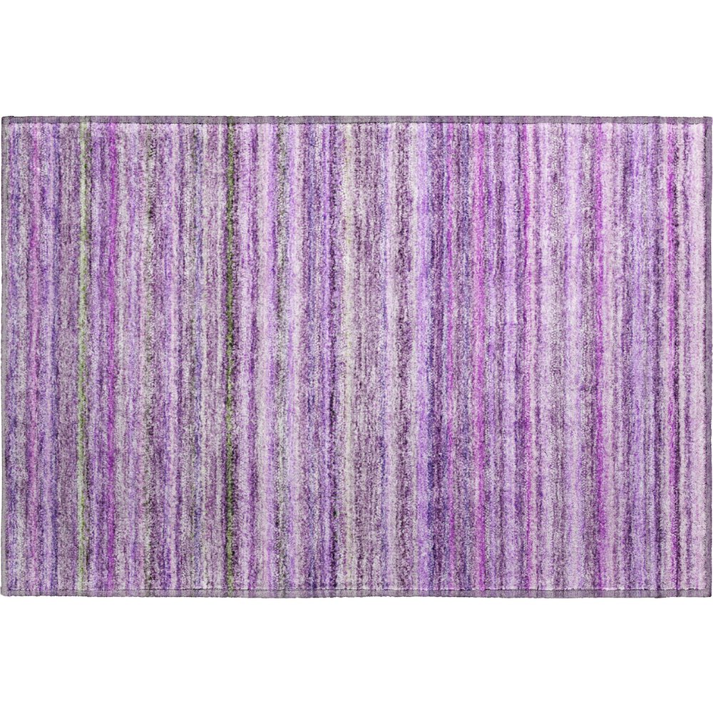 Premium Machine Washable Mayfield  Purple 1'8" x 2'6" Rug. Picture 1