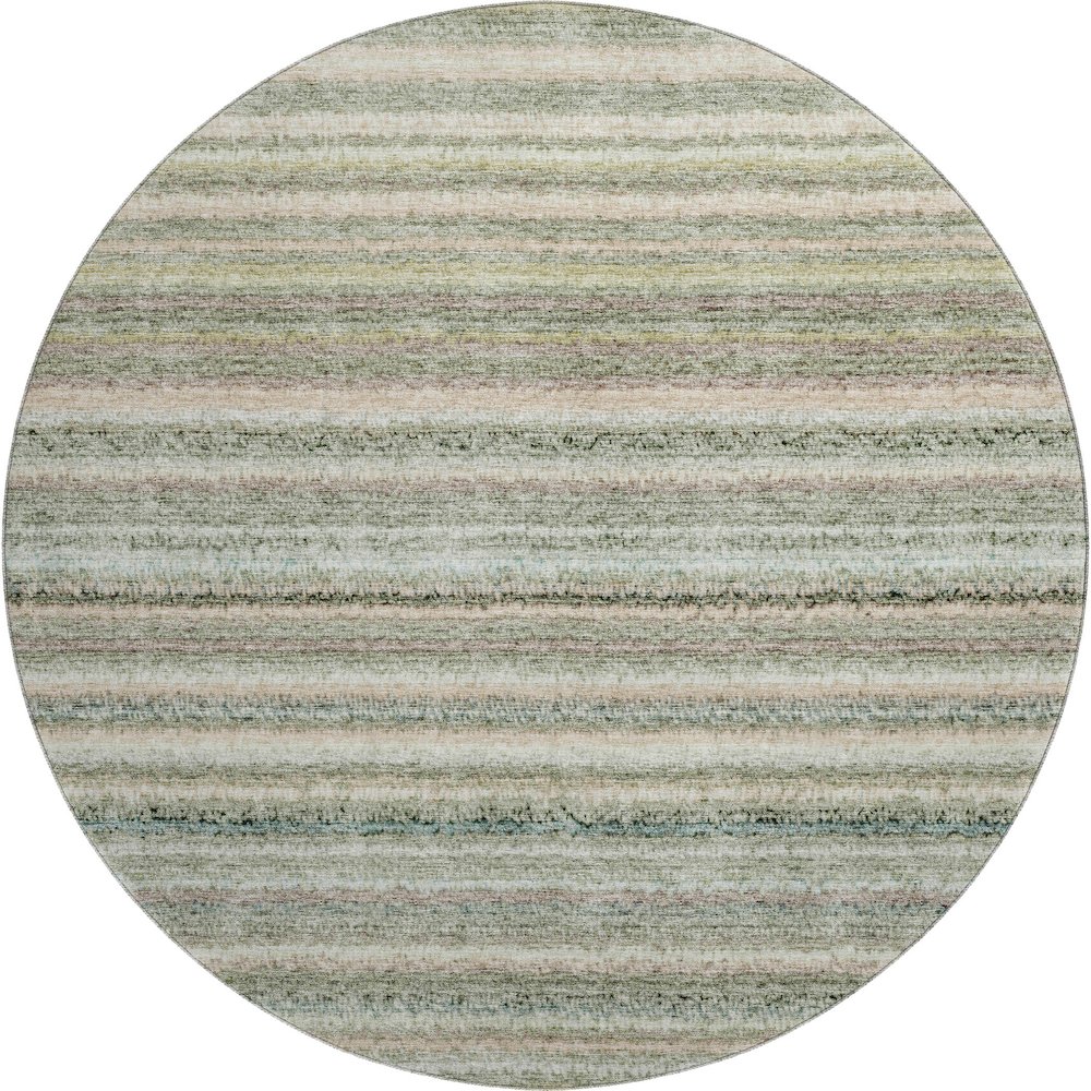 Premium Machine Washable Mayfield  Sage 8' x 8' Round Rug. Picture 1