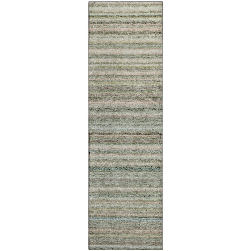 Premium Machine Washable Mayfield  Sage 2'3" x 7'6" Runner Rug. Picture 1