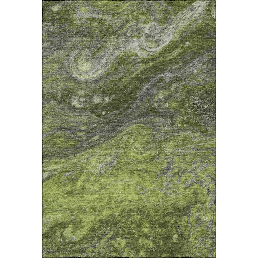Premium Machine Washable Mayfield  Green 2'6" x 3'10" Rug. Picture 1