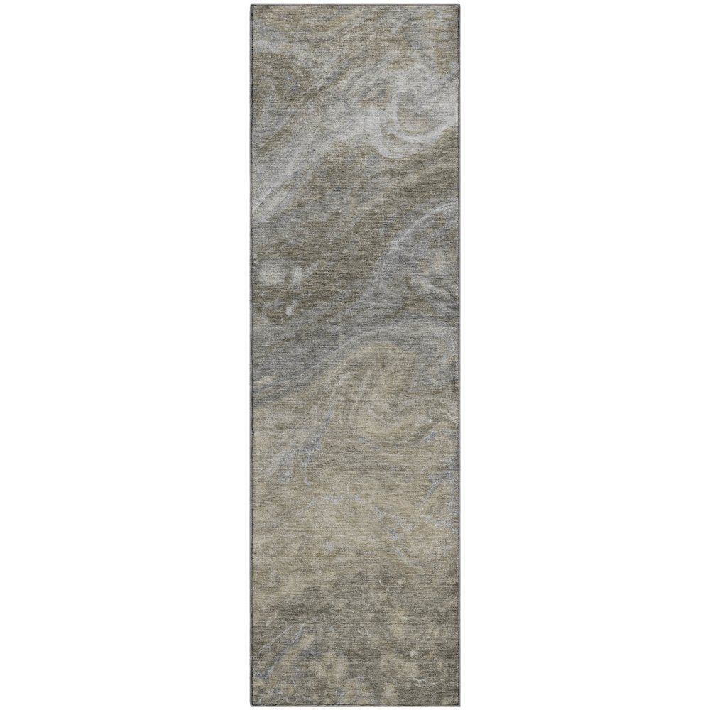 Premium Machine Washable Mayfield  Taupe 2'3" x 7'6" Runner Rug. Picture 1