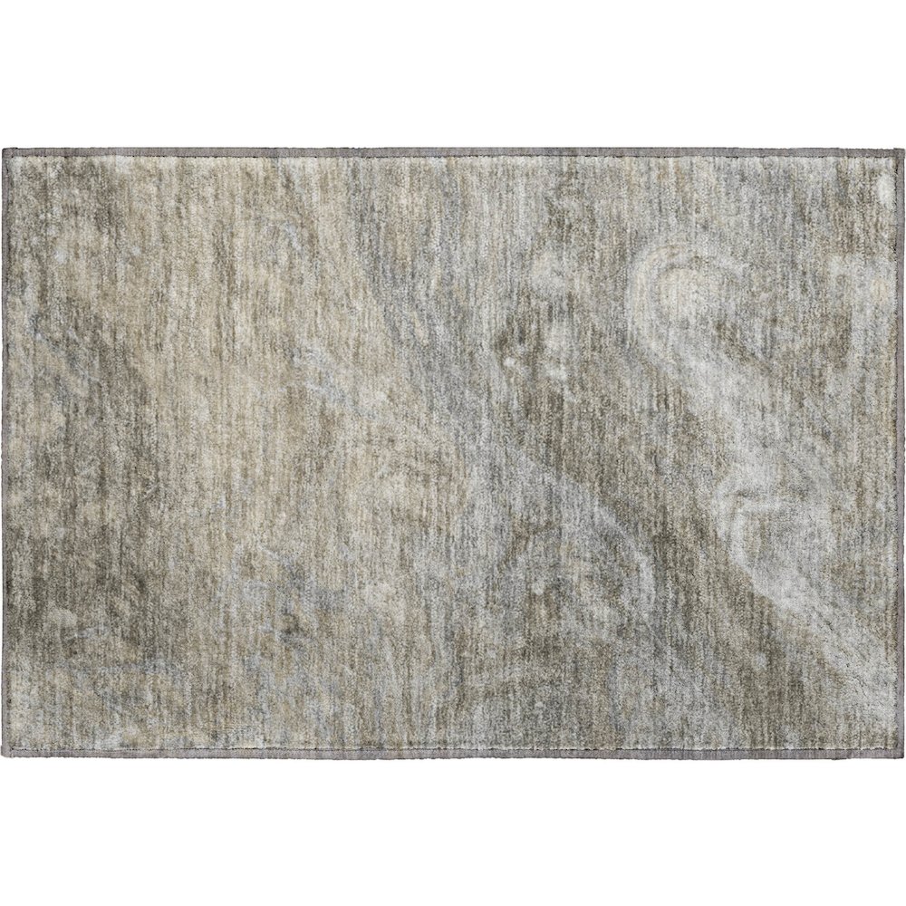 Premium Machine Washable Mayfield  Taupe 1'8" x 2'6" Rug. Picture 1