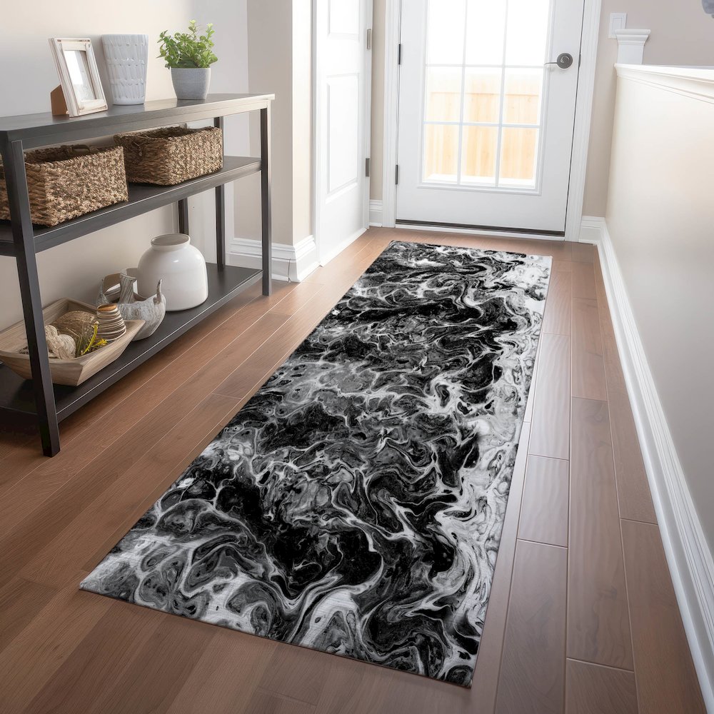 Premium Machine Washable Mayfield  Taboo 2'3" x 7'6" Runner Rug. Picture 5