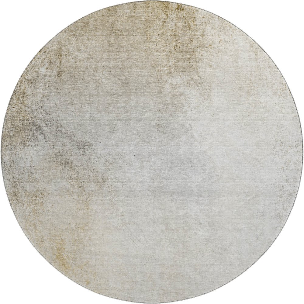 Premium Machine Washable Mayfield  Taupe 8' x 8' Round Rug. Picture 1