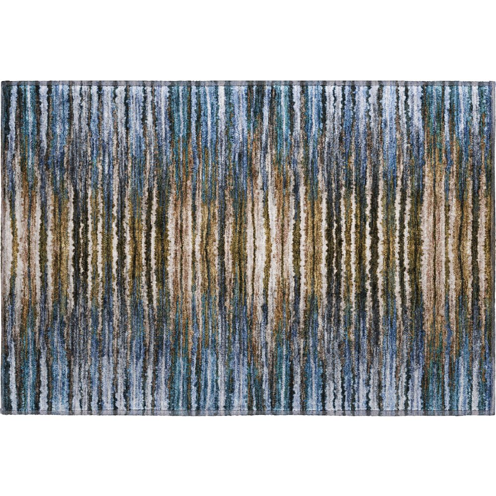 Premium Machine Washable Mayfield  Blue 1'8" x 2'6" Rug. Picture 1