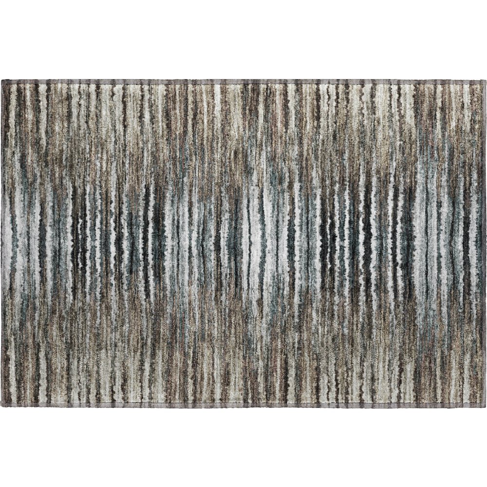 Premium Machine Washable Mayfield  Brown 1'8" x 2'6" Rug. Picture 1