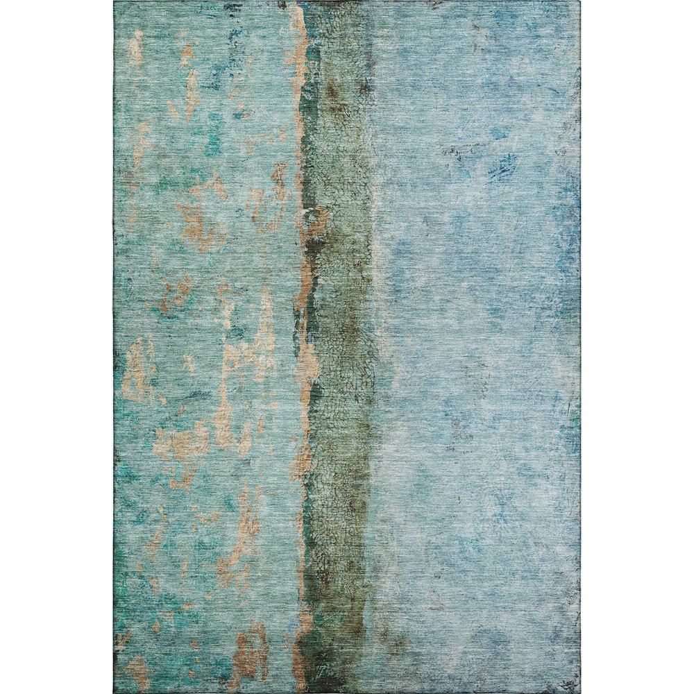Premium Machine Washable Mayfield  Blue 2'6" x 3'10" Rug. Picture 1