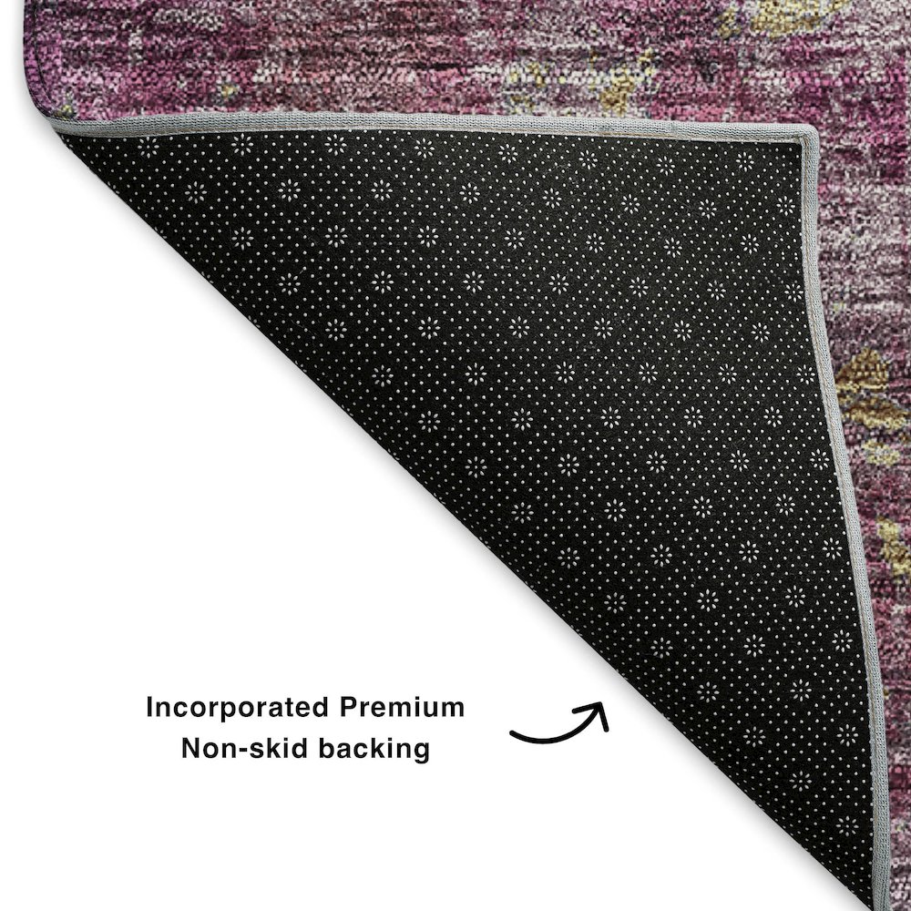 Premium Machine Washable Mayfield  Blush 1'8" x 2'6" Rug. Picture 2