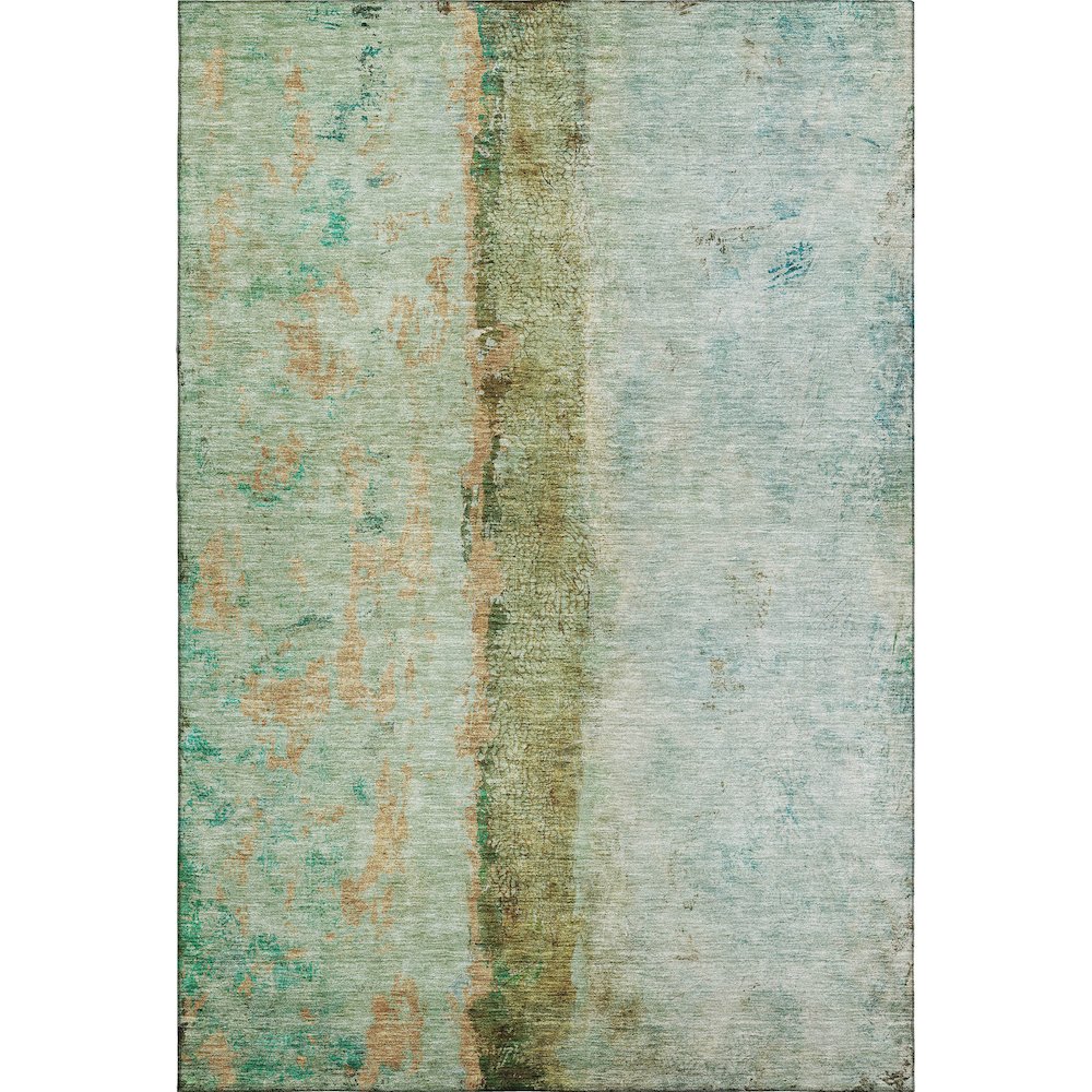Premium Machine Washable Mayfield  Green 2'6" x 3'10" Rug. Picture 1