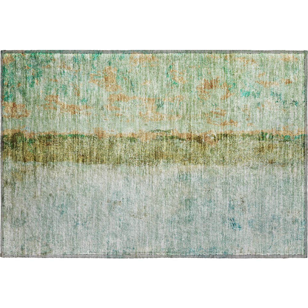 Premium Machine Washable Mayfield  Green 1'8" x 2'6" Rug. Picture 1