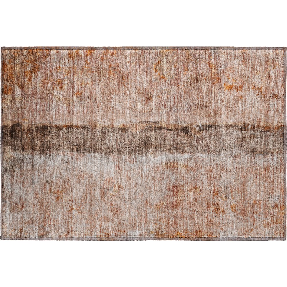 Premium Machine Washable Mayfield  Paprika 1'8" x 2'6" Rug. Picture 1
