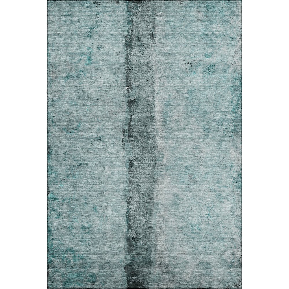 Premium Machine Washable Mayfield  Teal 2'6" x 3'10" Rug. Picture 1