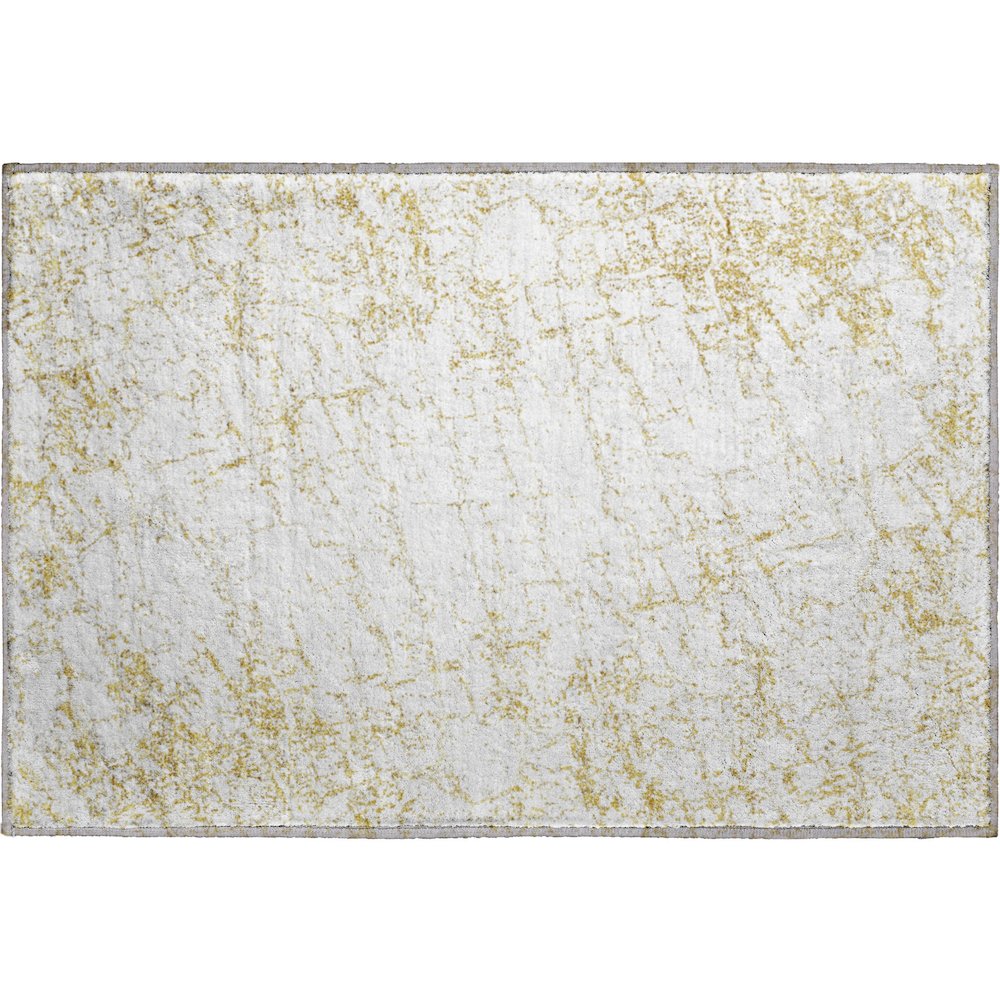 Premium Machine Washable Mayfield  Gold 1'8" x 2'6" Rug. Picture 1