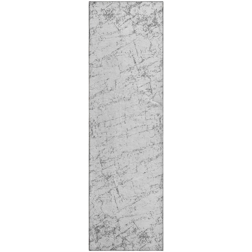 Premium Machine Washable Mayfield  Gray 2'3" x 7'6" Runner Rug. Picture 1