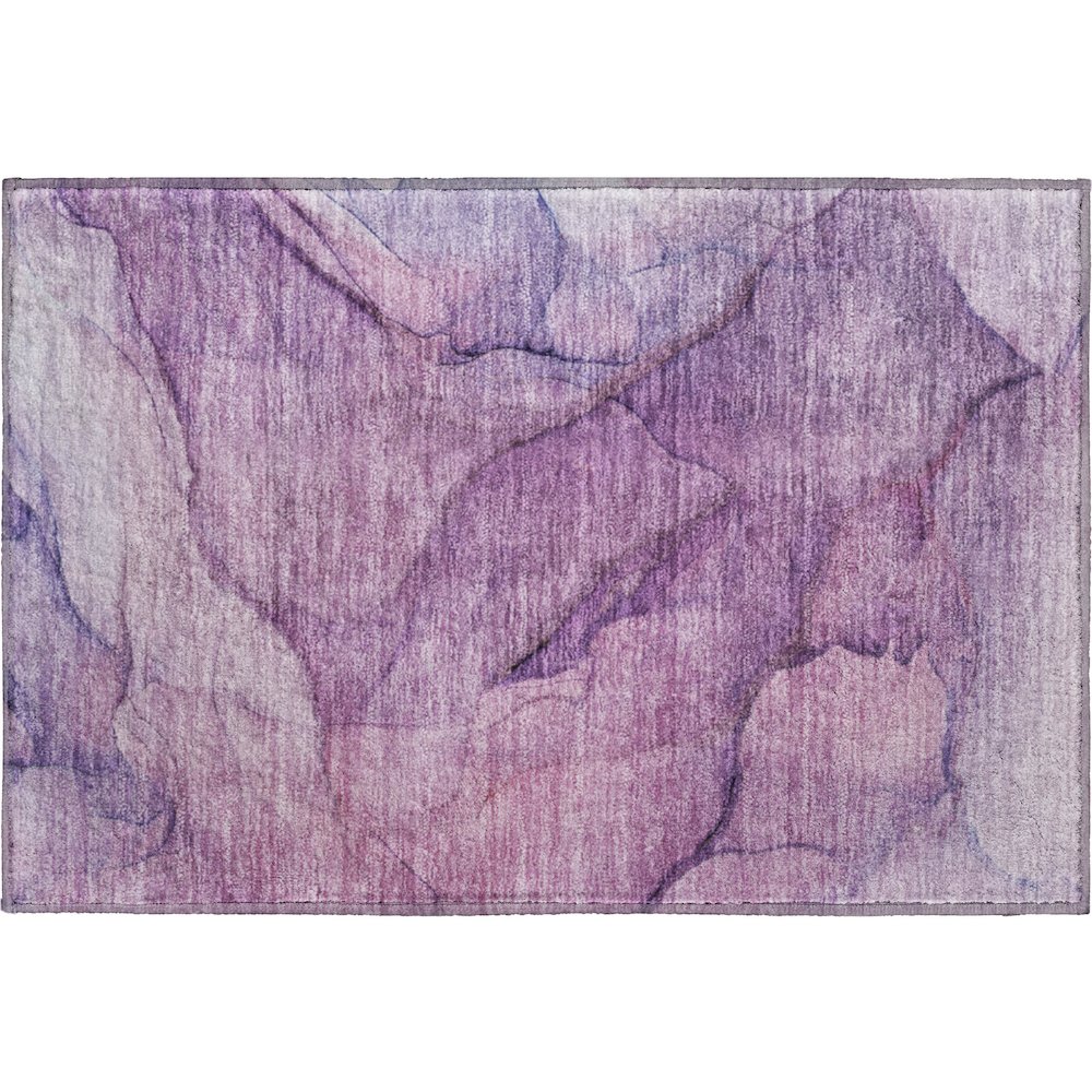Premium Machine Washable Mayfield  Purple 1'8" x 2'6" Rug. Picture 1