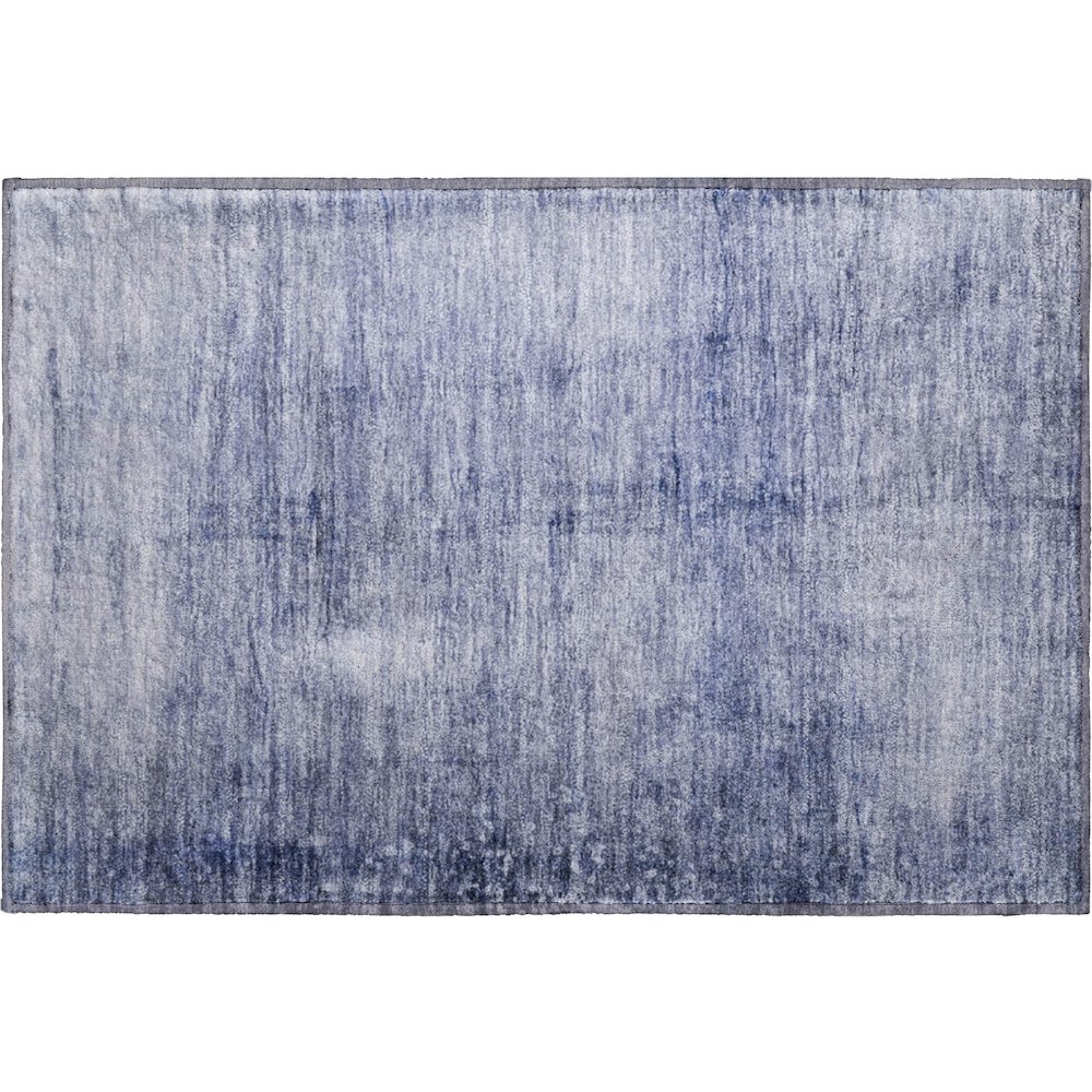 Premium Machine Washable Mayfield  Navy 1'8" x 2'6" Rug. Picture 1