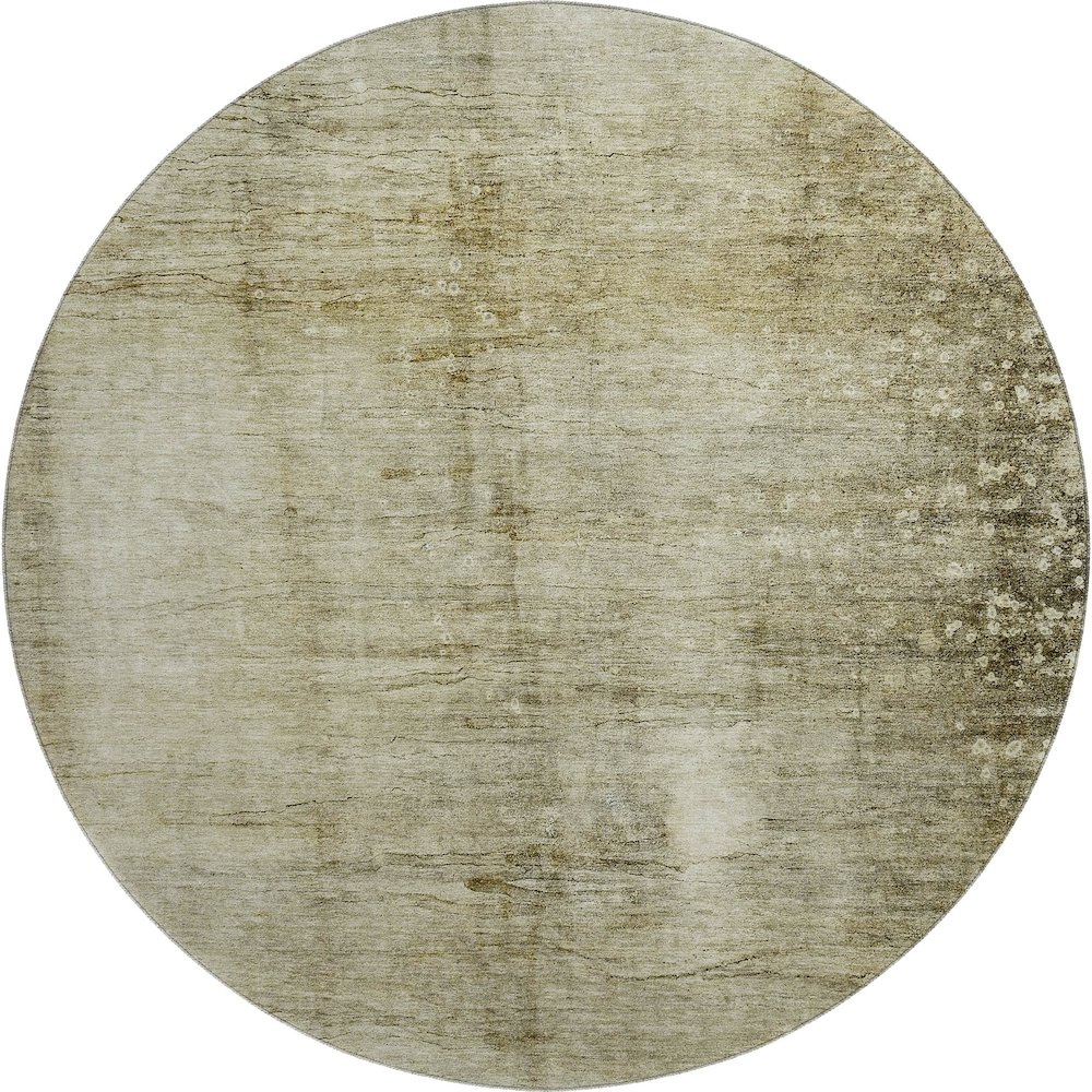 Premium Machine Washable Mayfield  Taupe 8' x 8' Round Rug. Picture 1