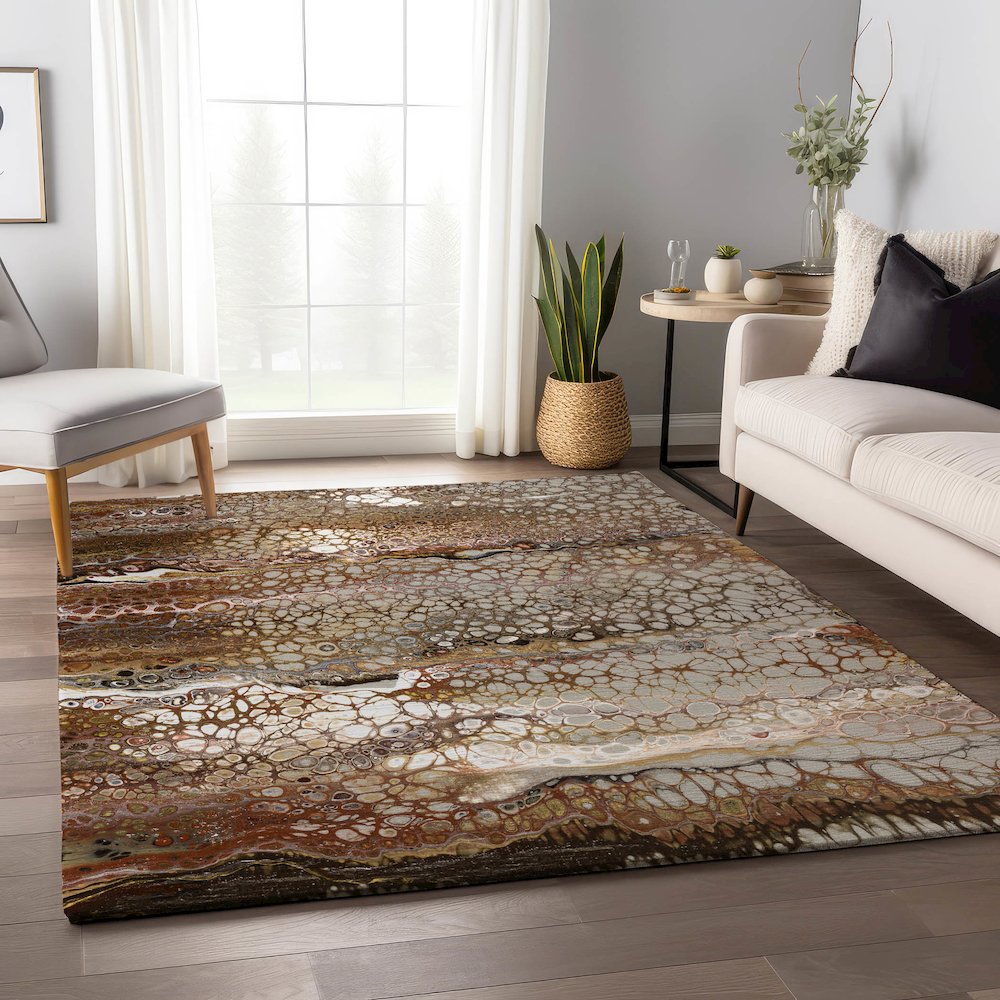Premium Machine Washable Mayfield  Riverbed 2'6" x 3'10" Rug. Picture 5