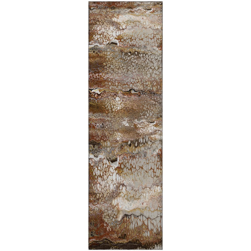 Premium Machine Washable Mayfield  Riverbed 2'3" x 7'6" Runner Rug. Picture 1