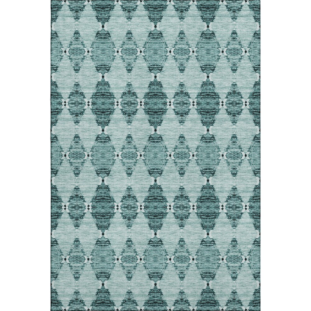 Premium Machine Washable Mayfield  Teal 2'6" x 3'10" Rug. Picture 1
