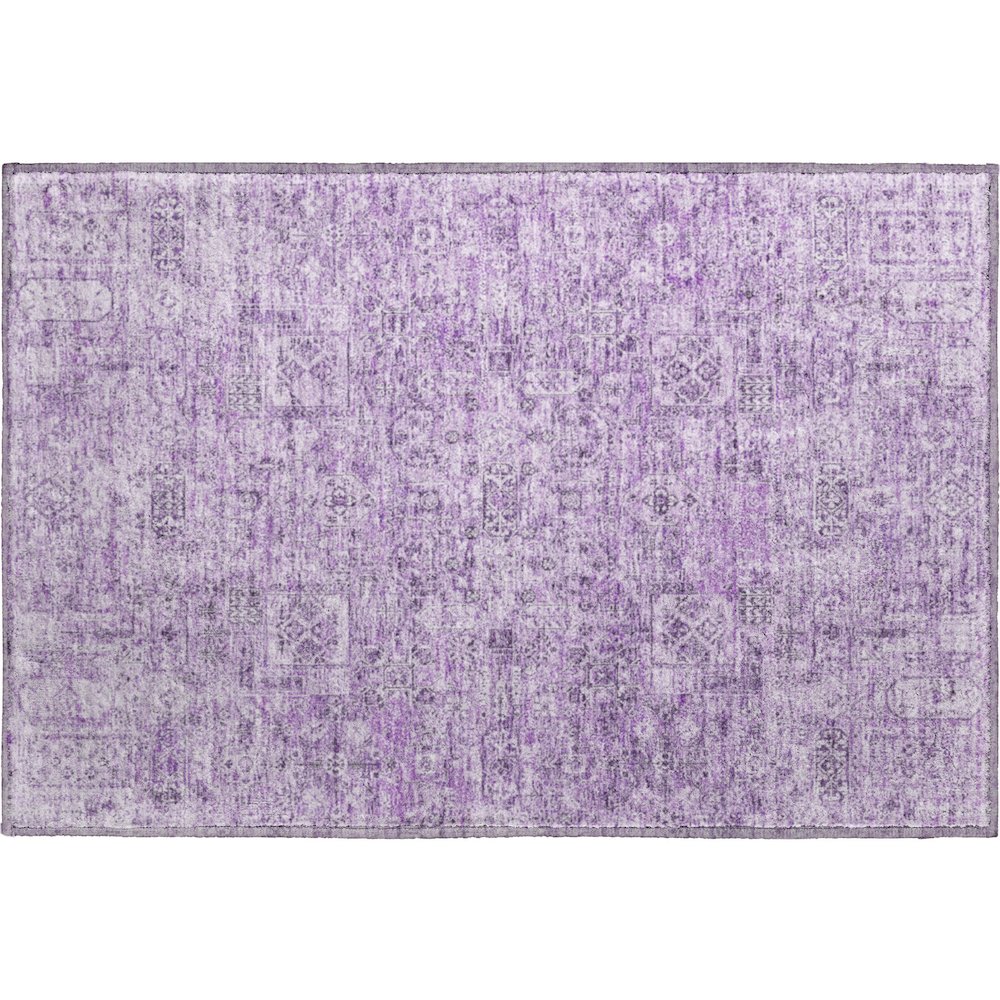 Premium Machine Washable Mayfield  Lilac 1'8" x 2'6" Rug. Picture 1
