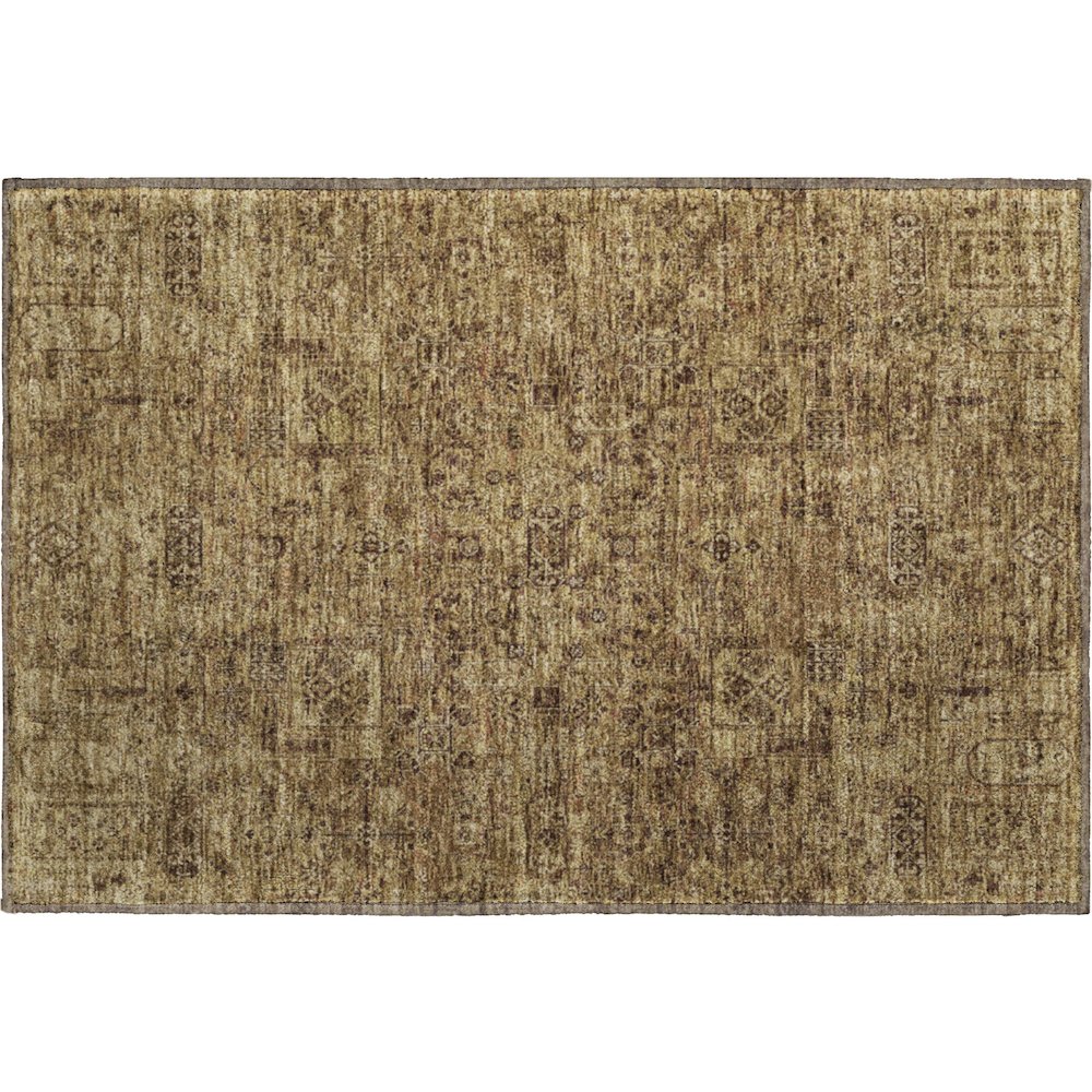 Premium Machine Washable Mayfield  Mocha 1'8" x 2'6" Rug. Picture 1