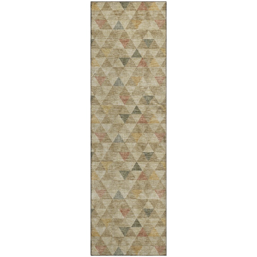 Premium Machine Washable Mayfield  Beige 2'3" x 7'6" Runner Rug. Picture 1
