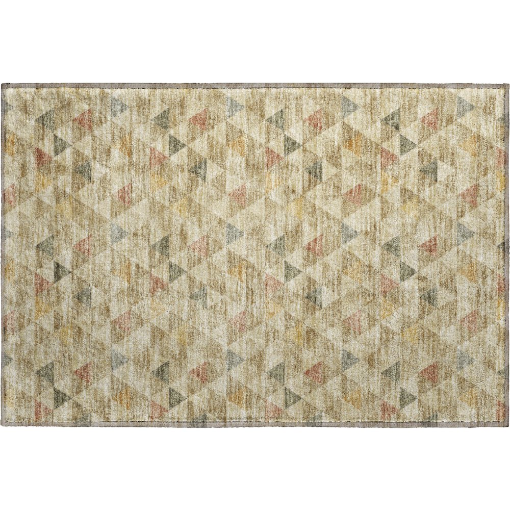 Premium Machine Washable Mayfield  Beige 1'8" x 2'6" Rug. Picture 1