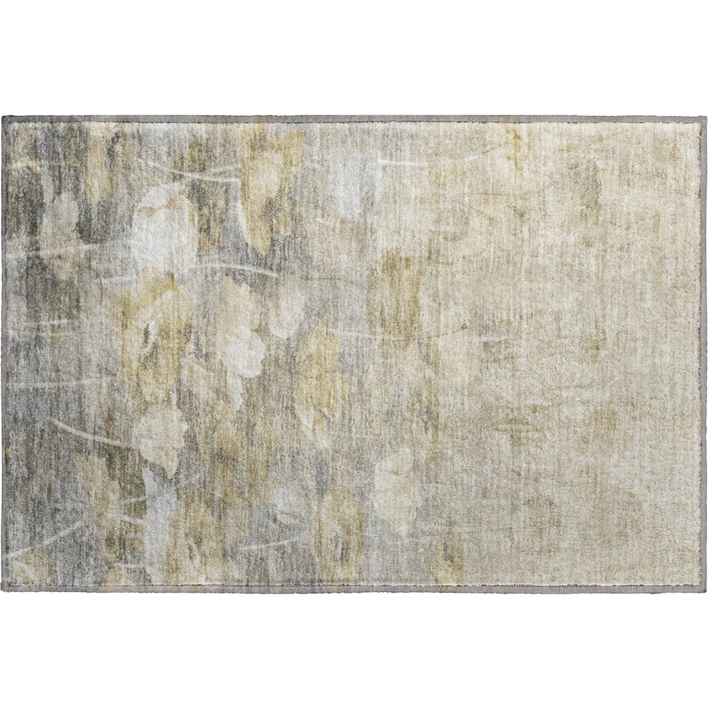 Premium Machine Washable Mayfield  Beige 1'8" x 2'6" Rug. Picture 1