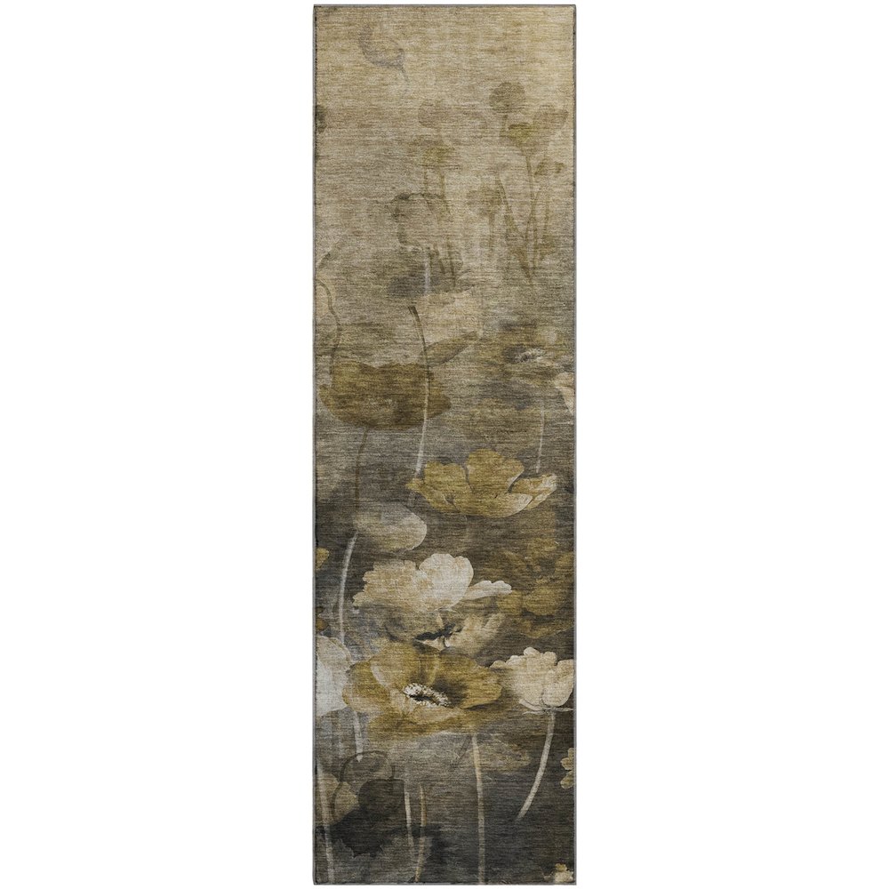 Premium Machine Washable Mayfield  Taupe 2'3" x 7'6" Runner Rug. Picture 1