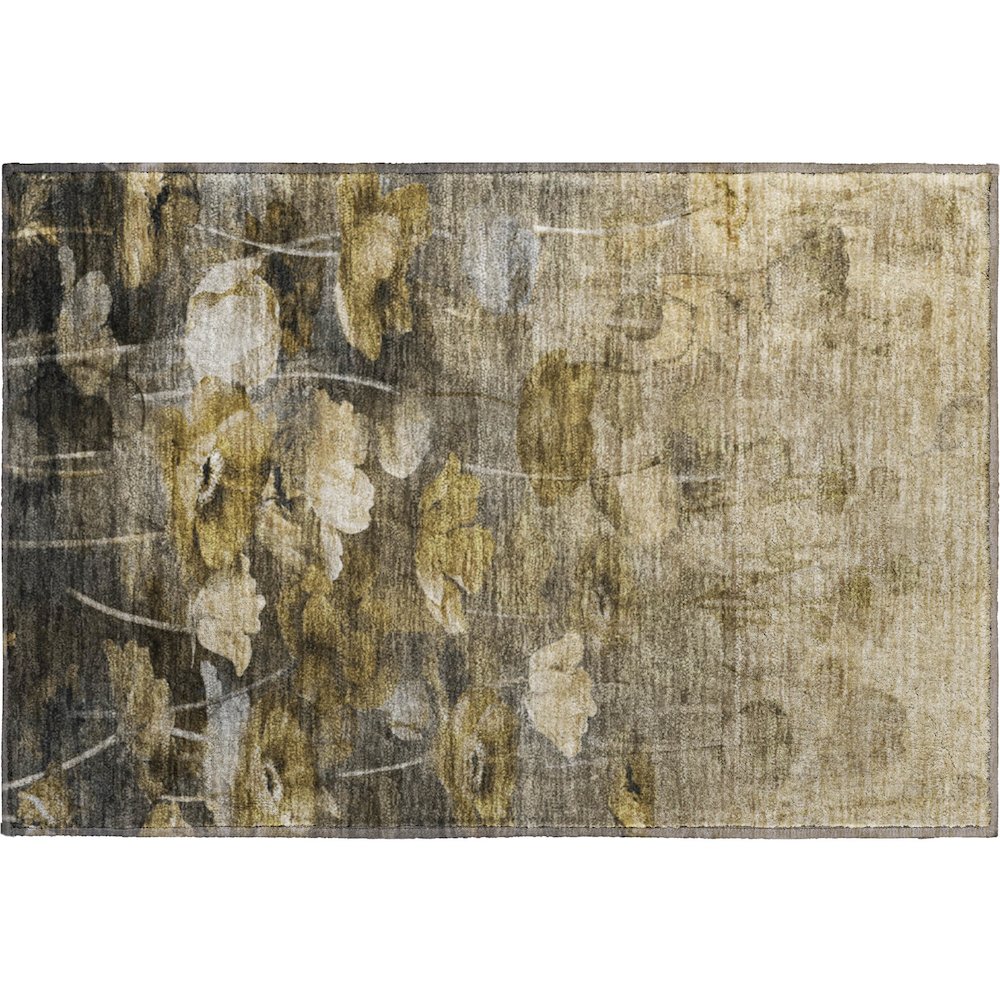 Premium Machine Washable Mayfield  Taupe 1'8" x 2'6" Rug. Picture 1