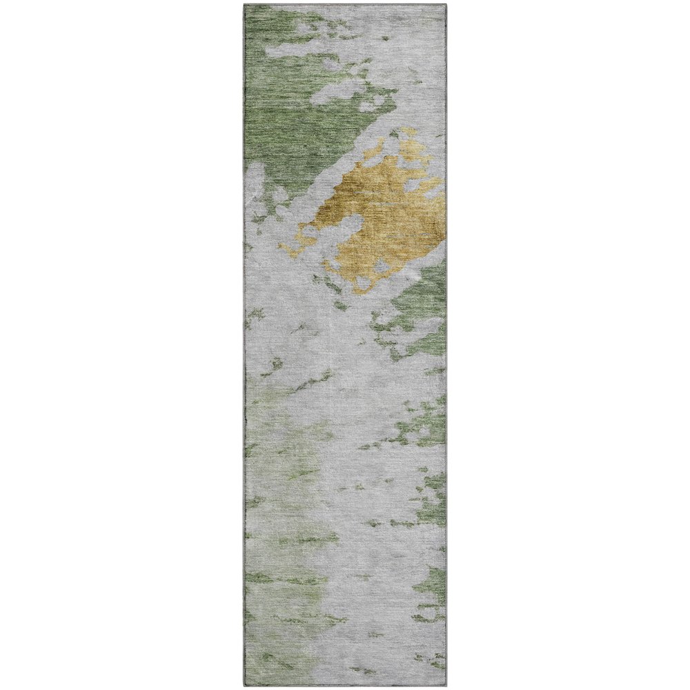 Premium Machine Washable Mayfield  Aloe 2'3" x 7'6" Runner Rug. Picture 1