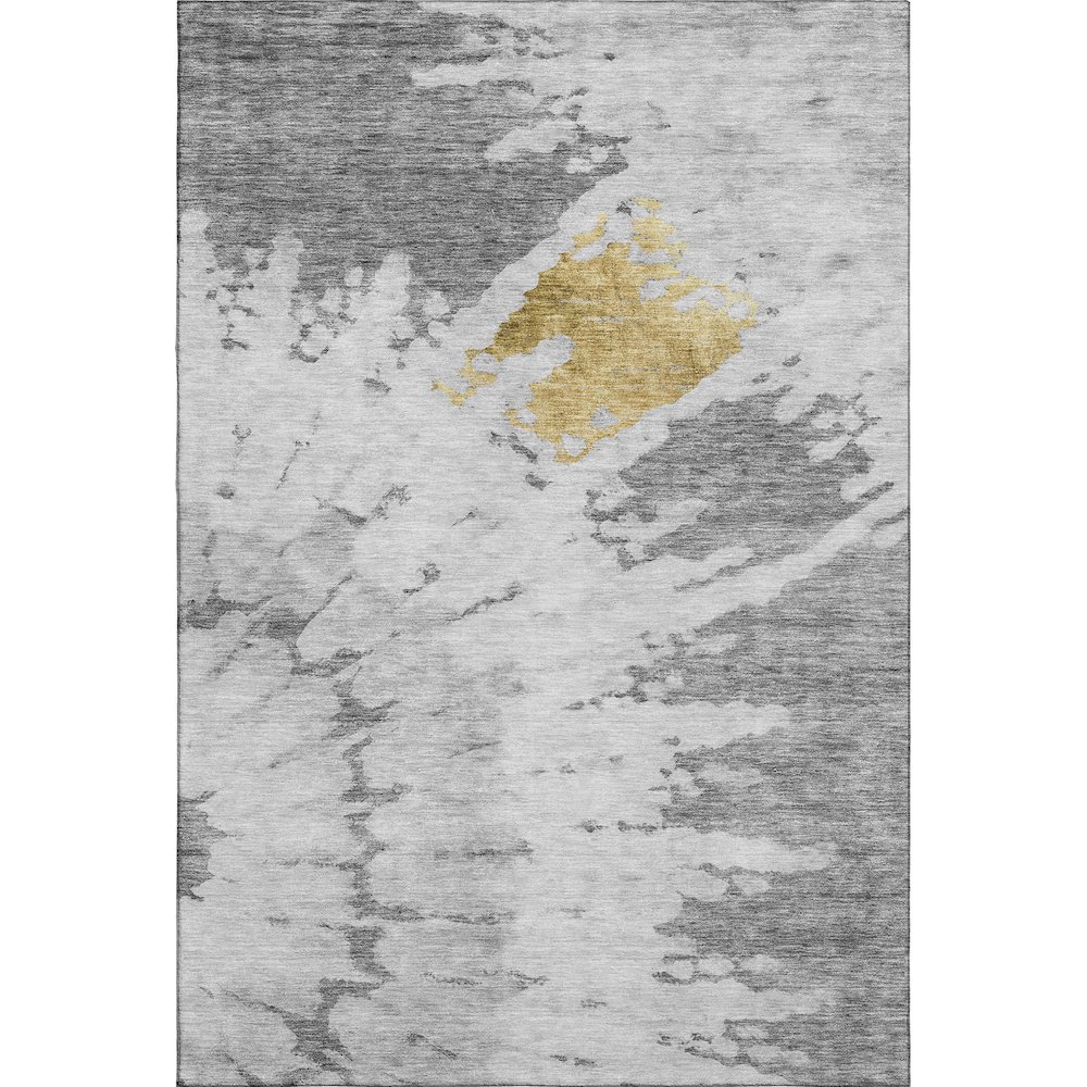 Premium Machine Washable Mayfield  Gray 2'6" x 3'10" Rug. Picture 1