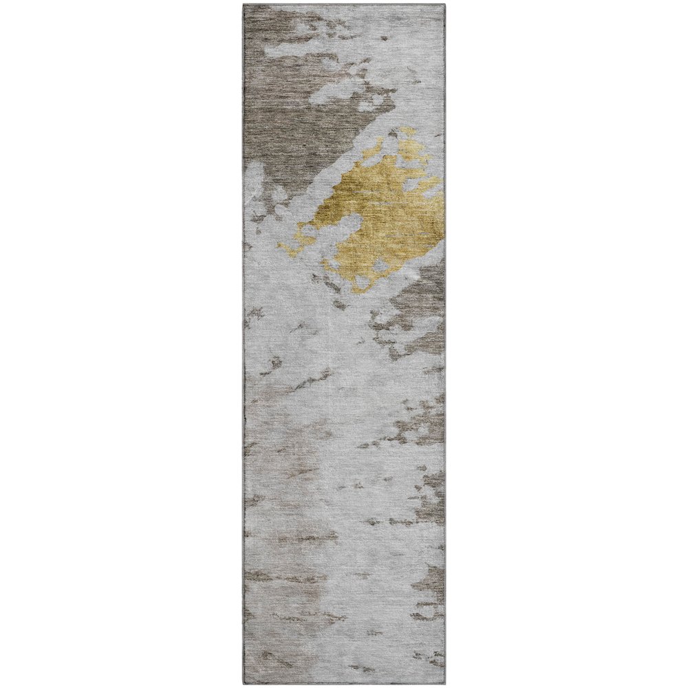 Premium Machine Washable Mayfield  Taupe 2'3" x 7'6" Runner Rug. Picture 1