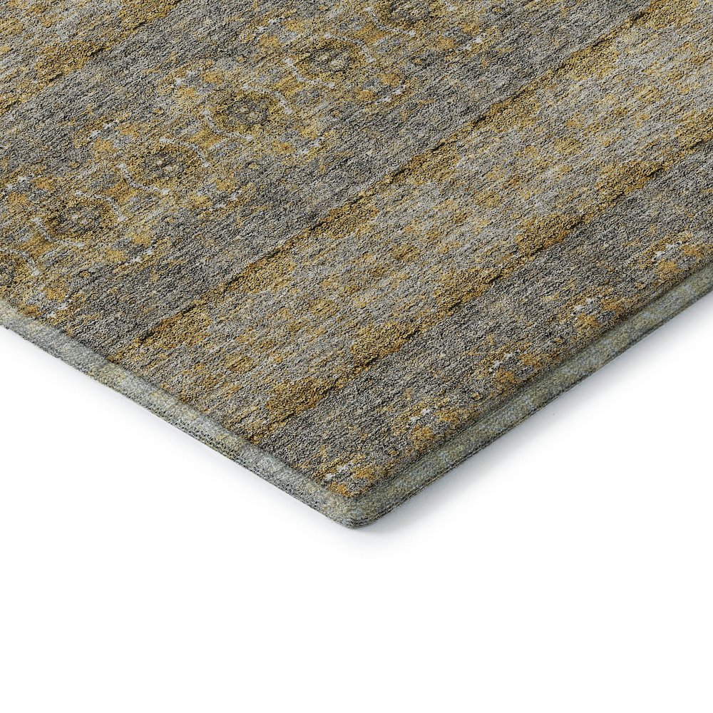 Premium Machine Washable Mayfield  Gold 1'8" x 2'6" Rug. Picture 3