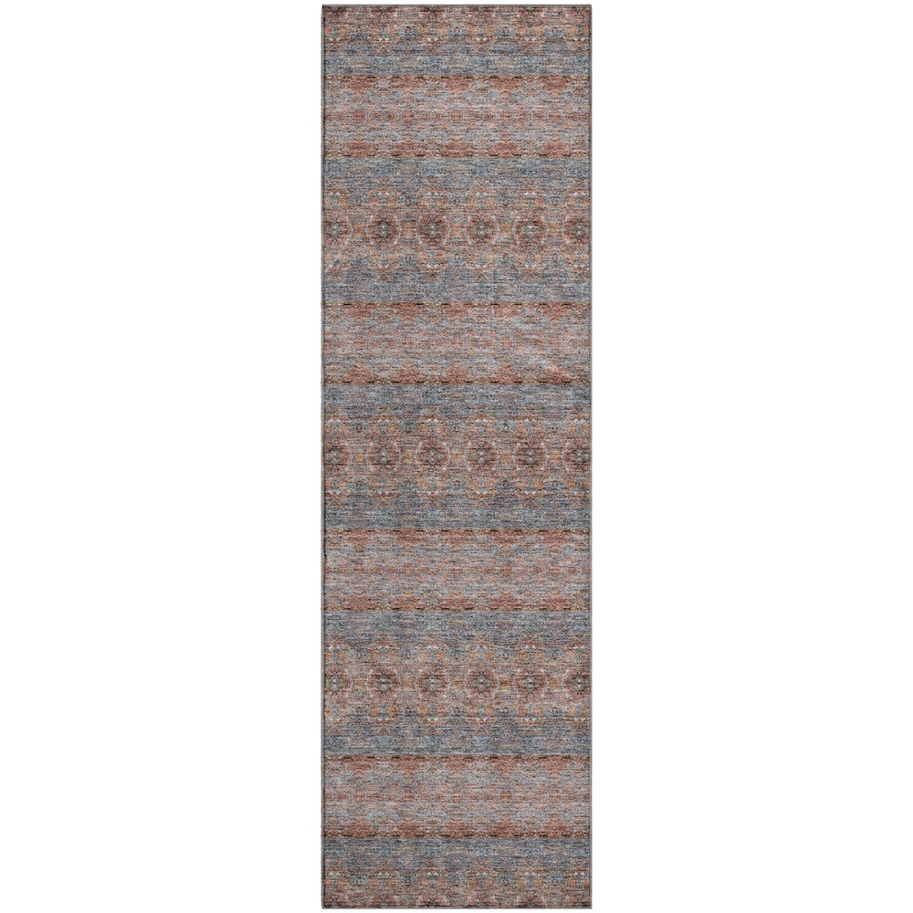 Premium Machine Washable Mayfield  Paprika 2'3" x 7'6" Runner Rug. Picture 1