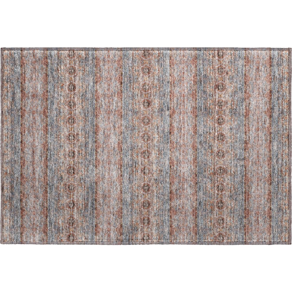 Premium Machine Washable Mayfield  Paprika 1'8" x 2'6" Rug. Picture 1