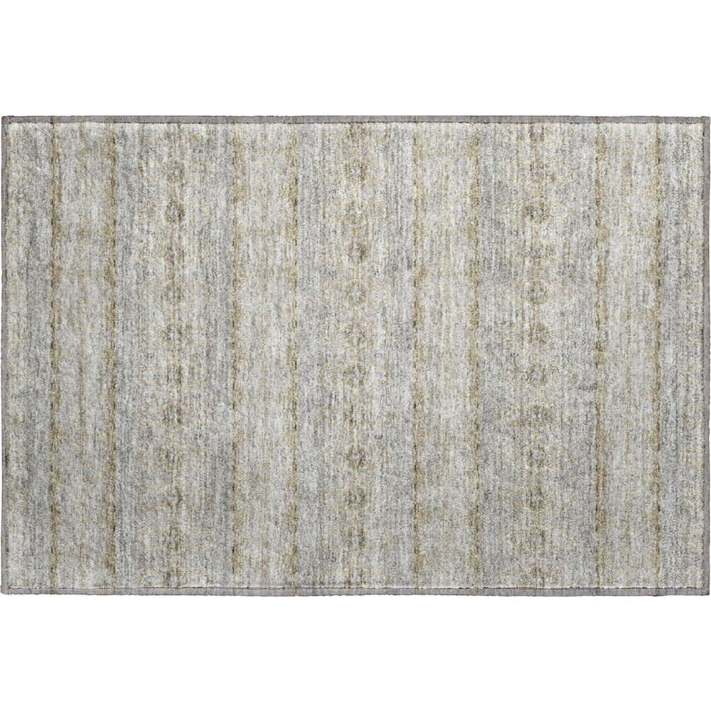 Premium Machine Washable Mayfield  Silver 1'8" x 2'6" Rug. Picture 1