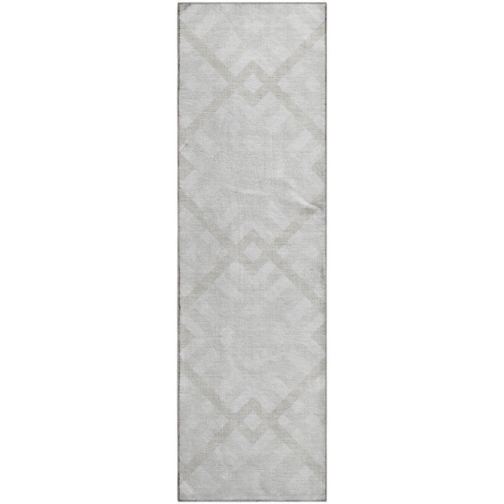 Premium Machine Washable Mayfield  Ivory 2'3" x 7'6" Runner Rug. Picture 1