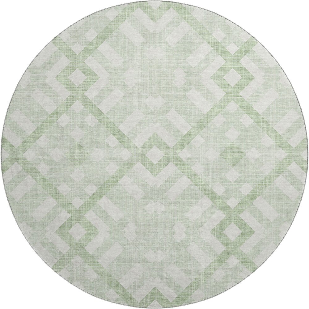 Premium Machine Washable Mayfield  Mint 8' x 8' Round Rug. Picture 1