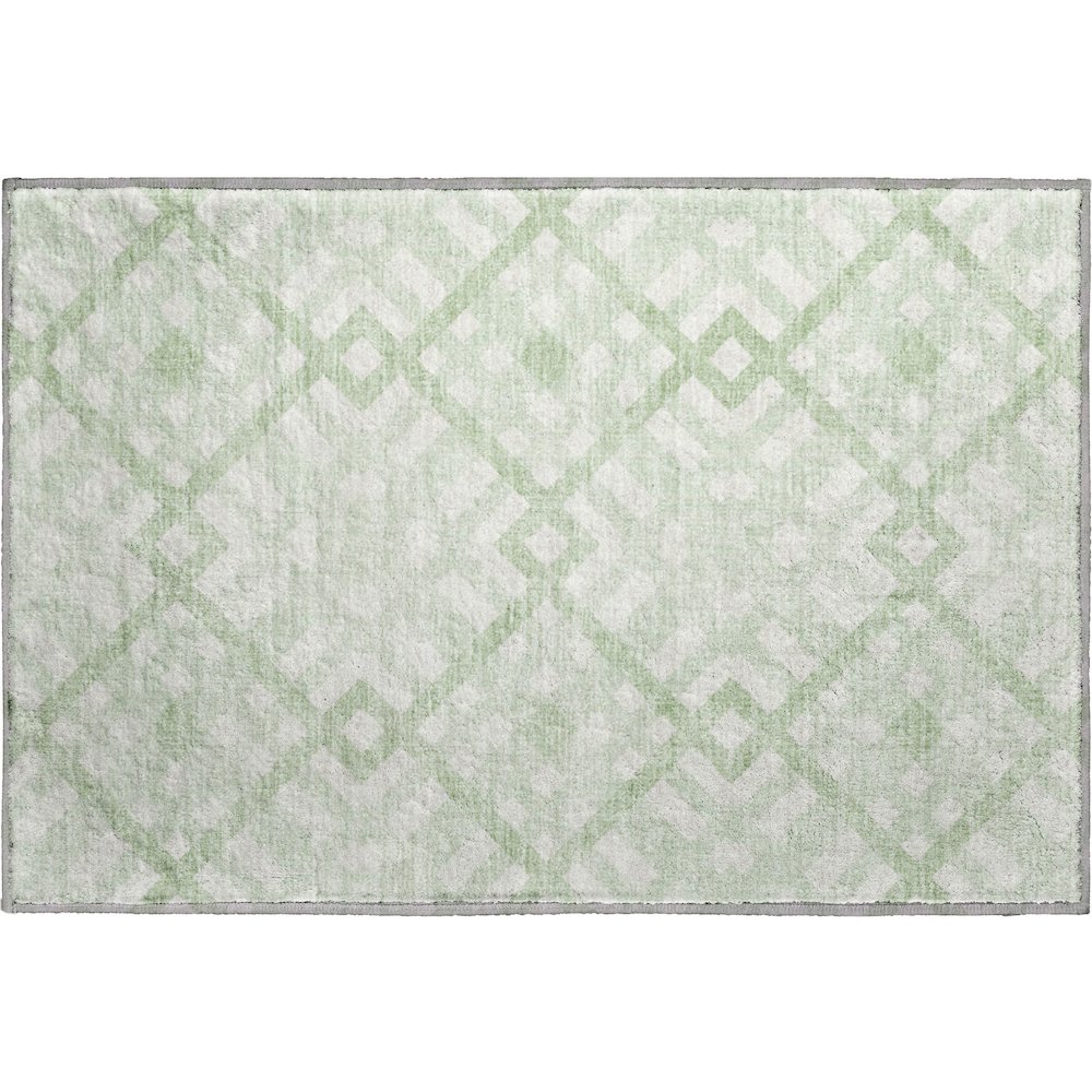 Premium Machine Washable Mayfield  Mint 1'8" x 2'6" Rug. Picture 1
