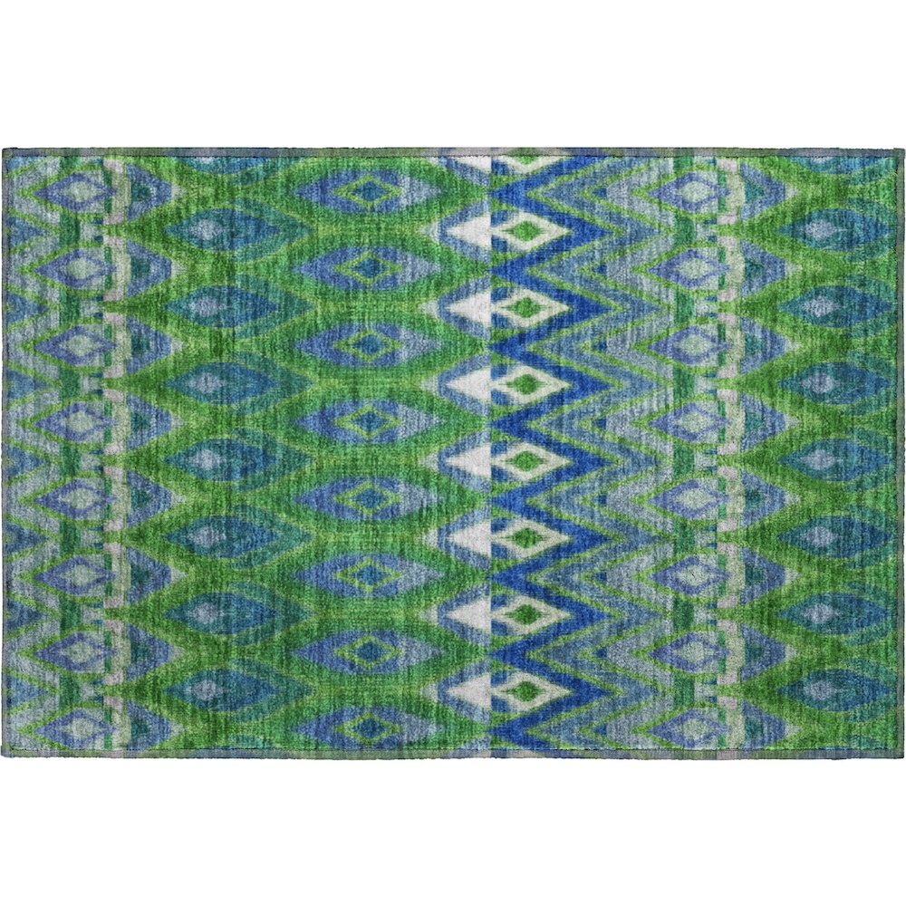 Premium Machine Washable Mayfield  Green 1'8" x 2'6" Rug. Picture 1