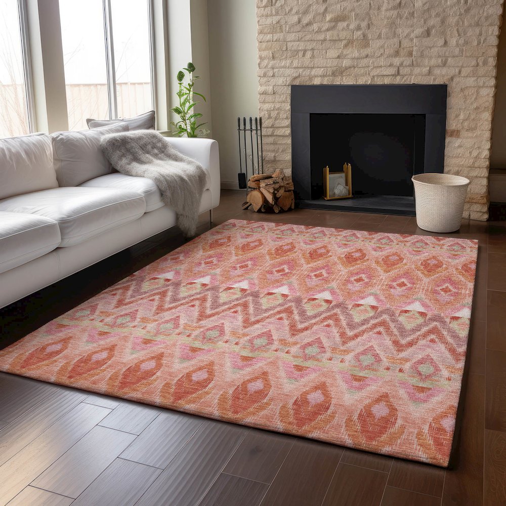 Premium Machine Washable Mayfield  Pink 2'6" x 3'10" Rug. Picture 6