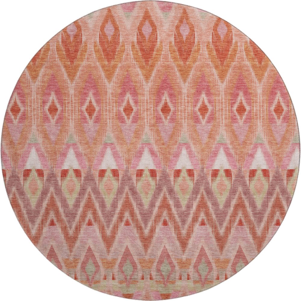 Premium Machine Washable Mayfield  Pink 8' x 8' Round Rug. Picture 1