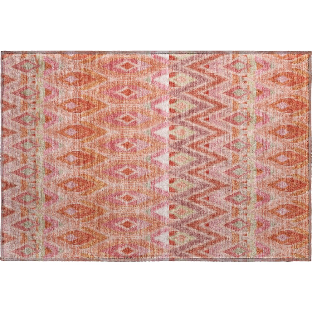 Premium Machine Washable Mayfield  Pink 1'8" x 2'6" Rug. Picture 1