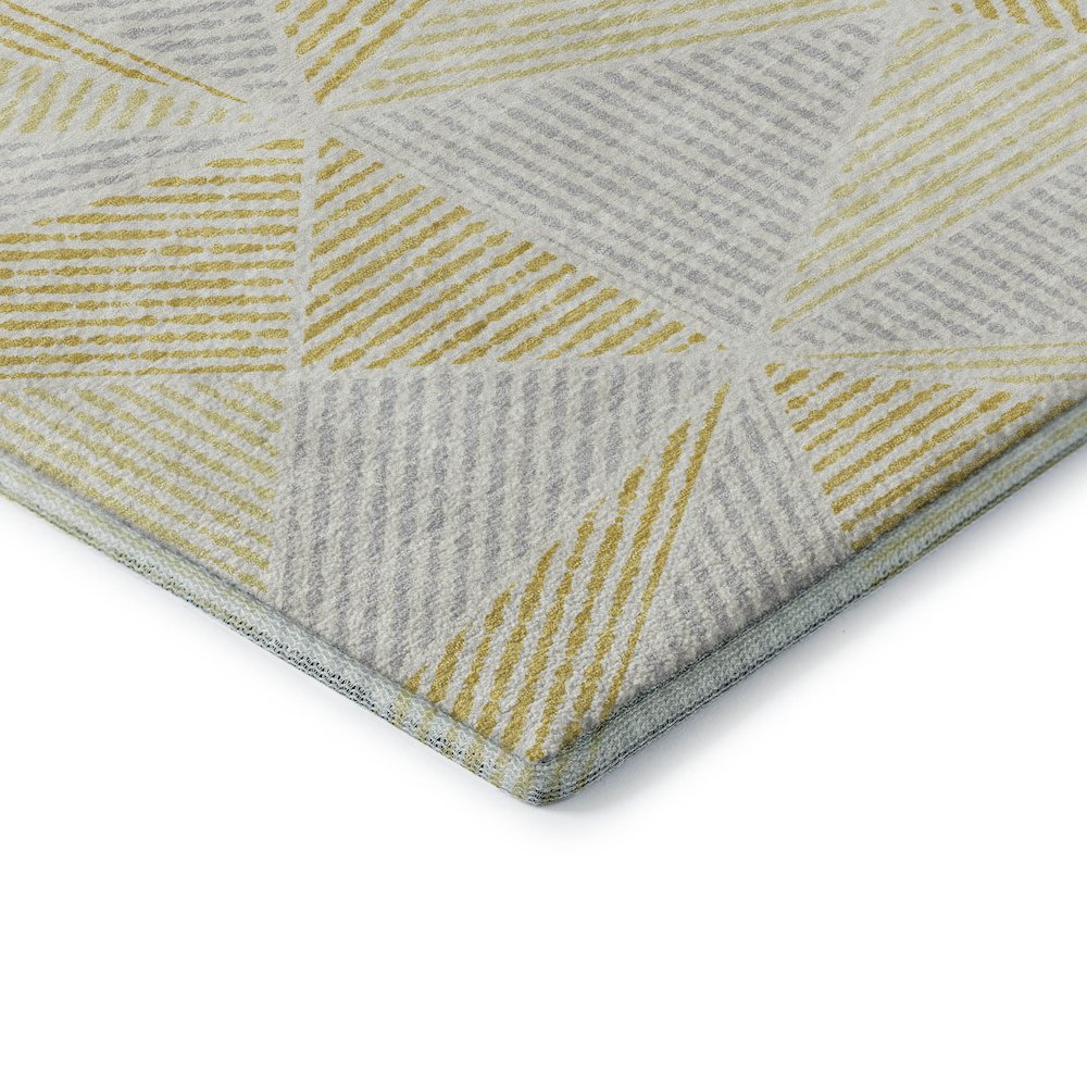 Premium Machine Washable Mayfield  Gold 1'8" x 2'6" Rug. Picture 3