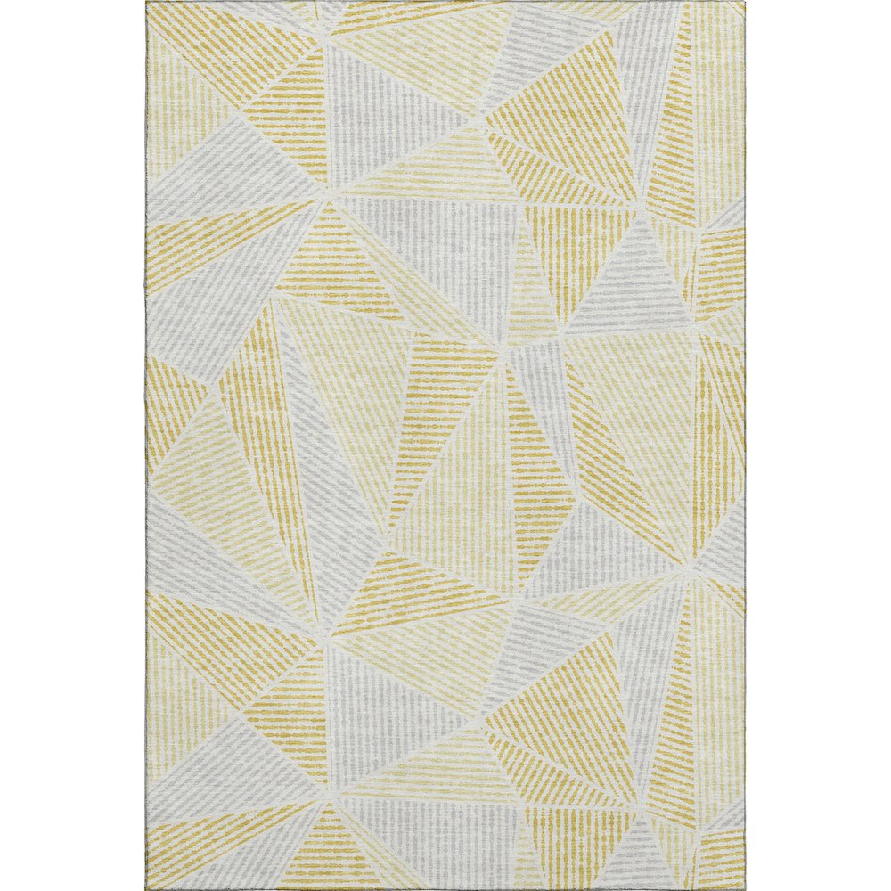 Premium Machine Washable Mayfield  Gold 2'6" x 3'10" Rug. Picture 1