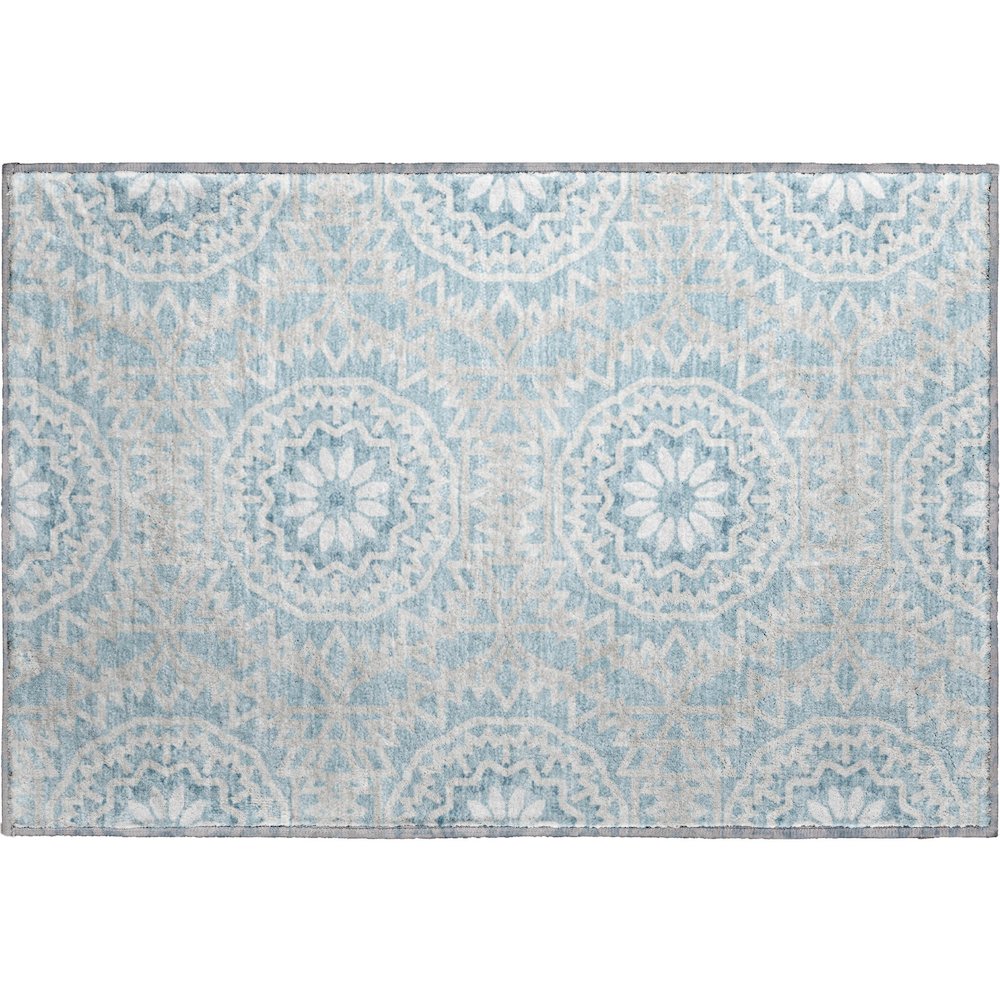 Premium Machine Washable Mayfield  Denim 1'8" x 2'6" Rug. Picture 1