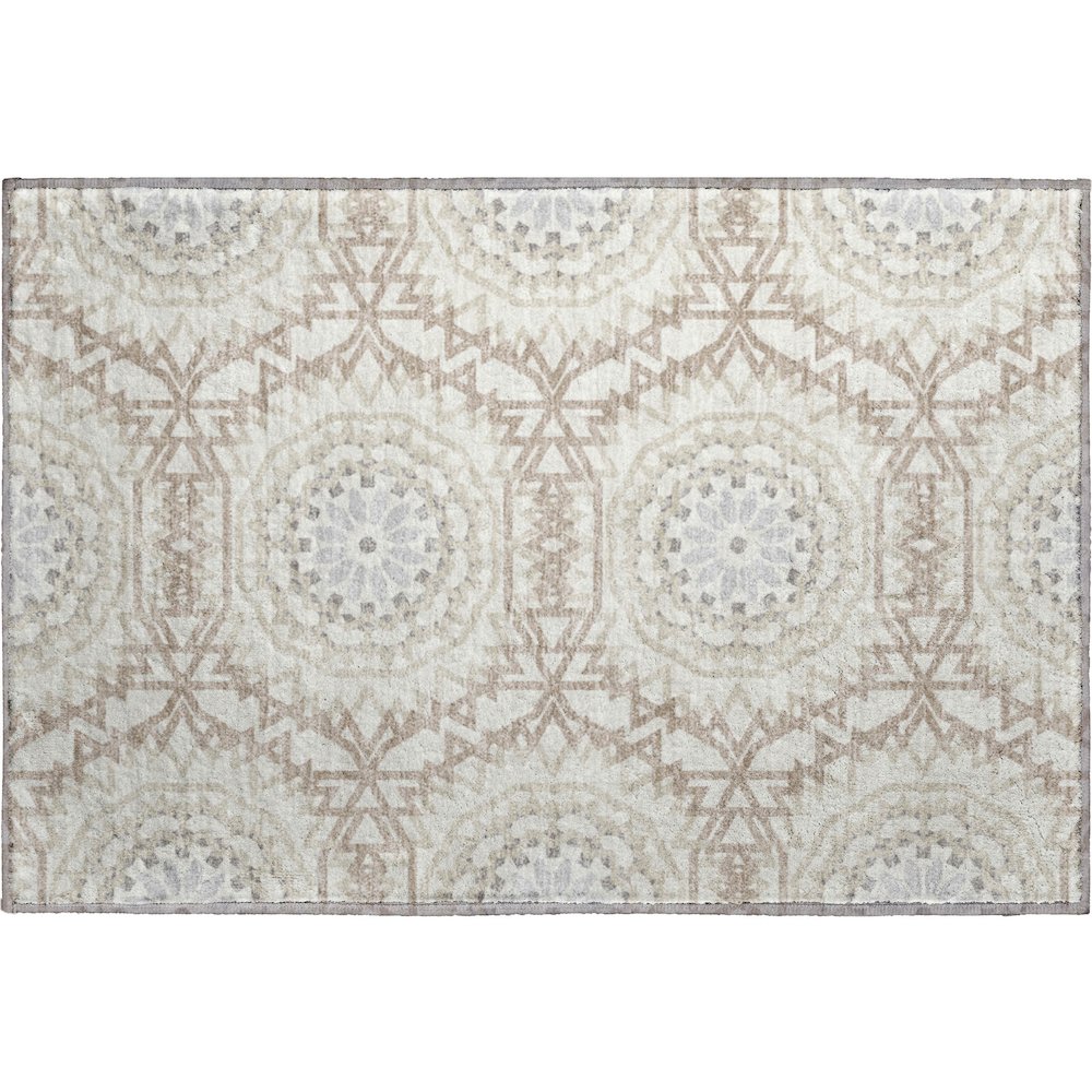Premium Machine Washable Mayfield  Ivory 1'8" x 2'6" Rug. Picture 1