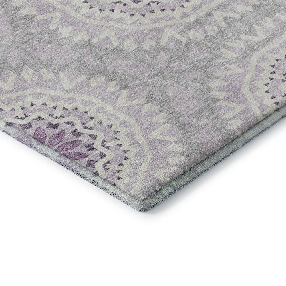 Premium Machine Washable Mayfield  Lilac 1'8" x 2'6" Rug. Picture 3